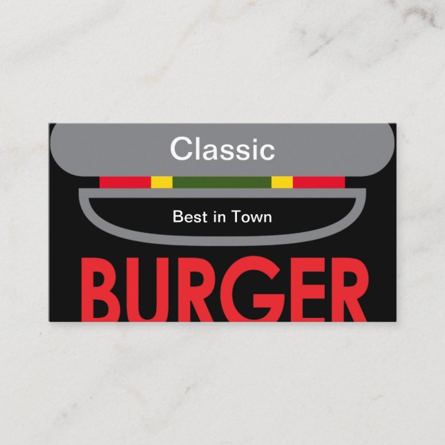 Cartão De Visita Burger Clássico (Frente)