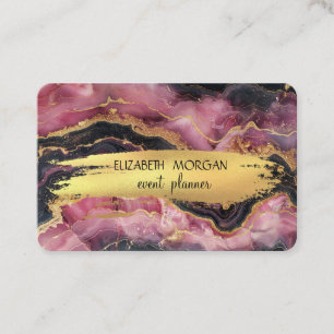 Cartão De Visita Burgundy Marble Foil Brussel Traço