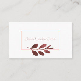 Cartão De Visita Burgundy Stem