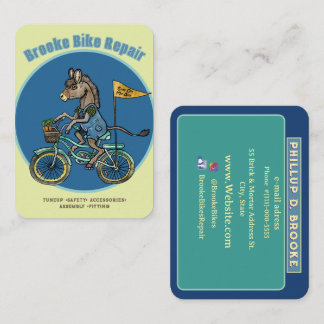Cartão De Visita Burro de Reparação de Bicicletas