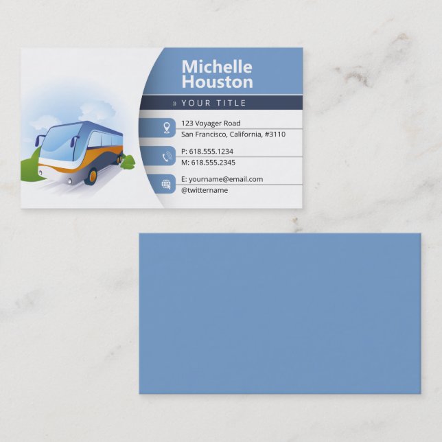 Cartão De Visita Bus Tour | Agente Viagem (Frente/Verso)