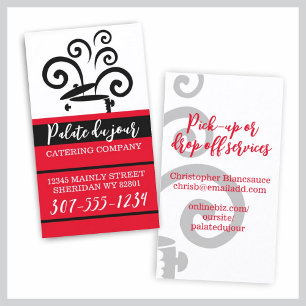 Cartão De Visita Busin encaracolado grande da restauração do