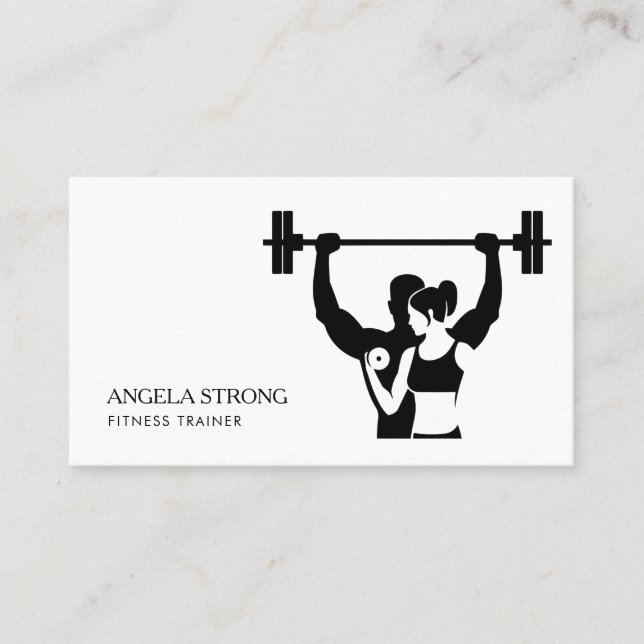 Cartão De Visita Business card for a fitness trainer or nutritionis (Frente)
