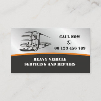 Cartão De Visita Business card for Auto services for heavy vehicle