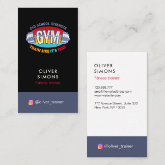 Cartão De Visita Business Card for Fitness trainer