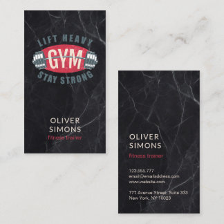 Cartão De Visita Business Card for Fitness trainer