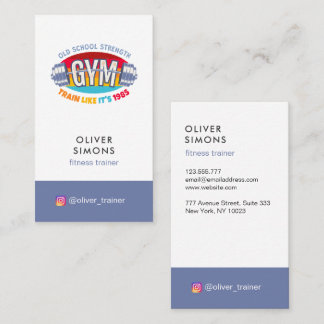 Cartão De Visita Business Card for Fitness trainer