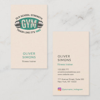 Cartão De Visita Business Card for Fitness trainer