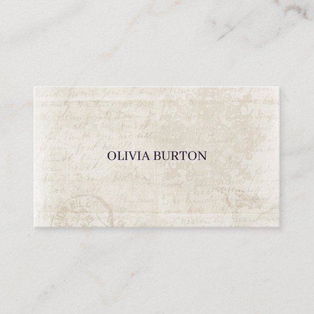 Cartão De Visita Business card simple style texture background (Frente)