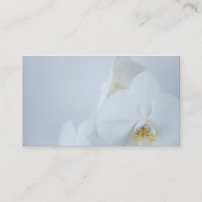 Cartão De Visita Business Card White Orchids (Frente)