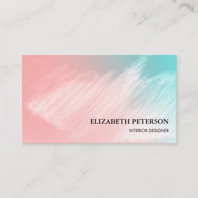 Cartão De Visita Business card with background bright style (Frente)