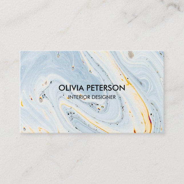 Cartão De Visita Business card with background bright style (Frente)
