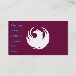 Cartão De Visita Business Card with Flag of Phoenix City, Arizona