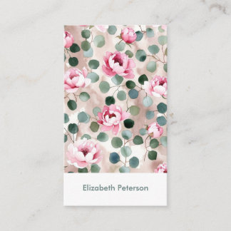 Cartão De Visita Business card with flower background