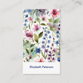 Cartão De Visita Business card with flower background