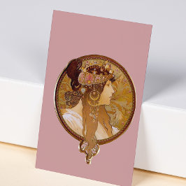 Cartão De Visita Byzantine Brunette, Mucha