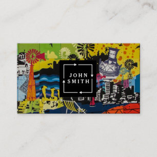 Cartão De Visita Ca comercial do Abstrato de Arte Legal do Grafite