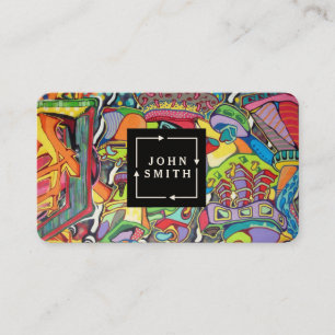 Cartão De Visita Ca comercial do Abstrato de Arte Legal do Grafite