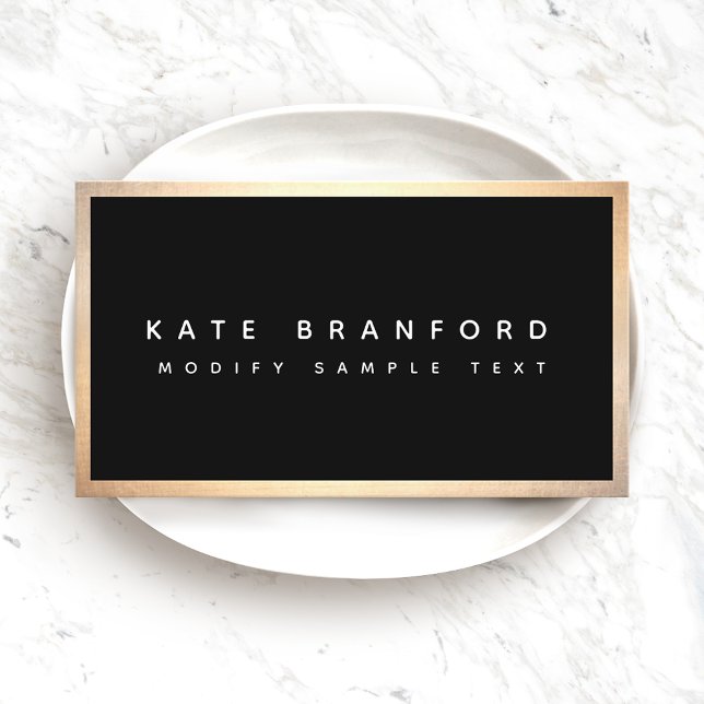 Cartão De Visita Ca de negócios de fronteira Dourada profissional m (Criador carregado)