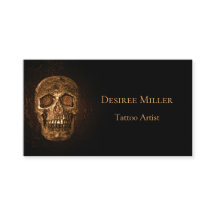 Cabeça de Caveira Gótica Compro Dourado de Tatuage