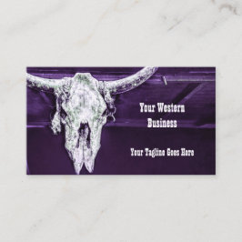 Cartão De Visita Cabeça de Vaca, Casca-do-Céu-Branco-Roxo-Ocidental