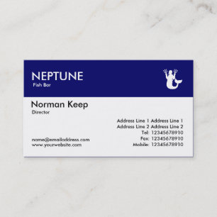 Cartão De Visita Cabeçalho Cor - Azul Escuro - Netuno