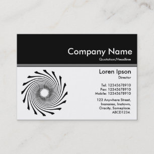 Cartão De Visita Cabeçalho de cor III v2 - Preto - Unidade de defor