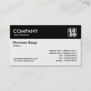 Cartão De Visita Cabeçalho de cor (logotipo) - Preto e Branco (Plat
