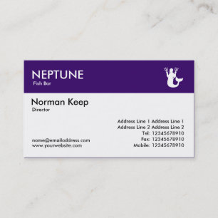 Cartão De Visita Cabeçalho de cor - Profundo roxo - Netuno