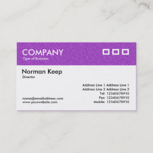 Cartão De Visita Cabeçalho Texturizado Cor - Texto Emboscada Roxo