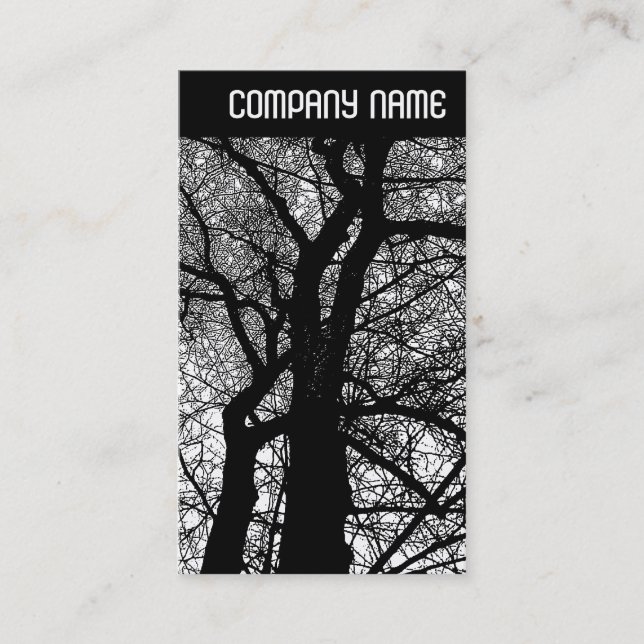 Cartão De Visita Cabeçalho V - Árvores de Alto Contraste (Frente)