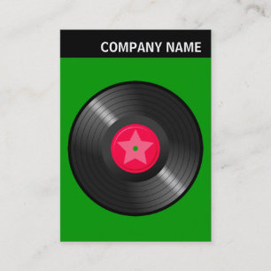 Cartão De Visita Cabeçalho V - Imagem - Disco de Vinil - Sobre Verd