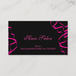 Cartão De Visita Cabeleireiro cor-de-rosa