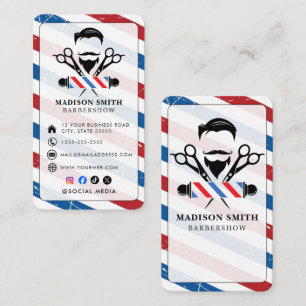 Cartão De Visita Cabeleireiro Estilista Profissional Barbearia