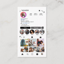Cabeleireiro Instagram Código QR Mídia Social Pret