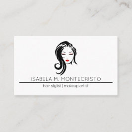 Cartão De Visita Cabeleireiro Minimalista