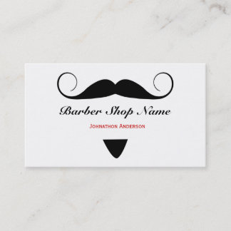 Cartão De Visita Cabeleireiro na moda da barbearia do bigode para