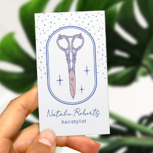 Cartão De Visita Cabeleireiro Tesoura Vintage Desenho Salão de Bele