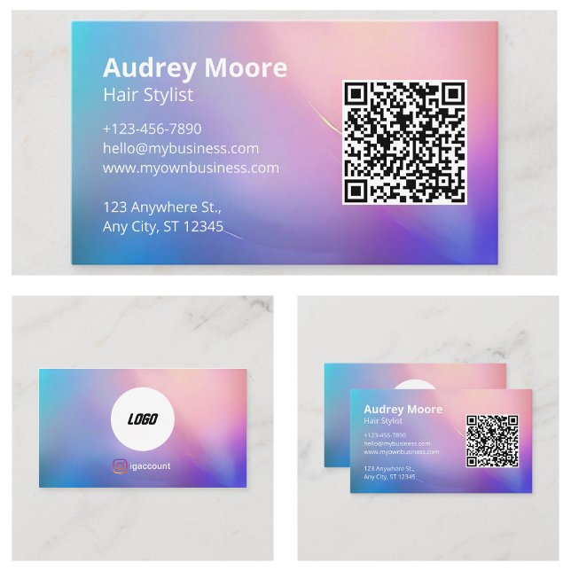 Cartão De Visita Cabeleireiros Modernos (Modern Hair Stylist Hairdressing Business Card
)