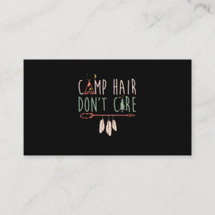 Cartão De Visita Cabelo de acampamento não se importa com acampamen