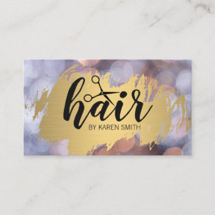 Cartão De Visita CABELO/Dourado escovado/Boi