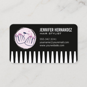 Cartão De Visita Cabelo e Unhas Beleza