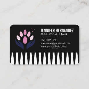 Cartão De Visita Cabelo e Unhas Salão de Beleza