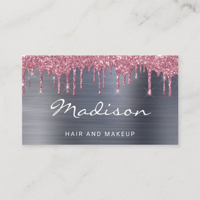 Cartão De Visita Cabelo Líptico Profissional E Composição (Frente)