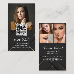 Cartão De Visita Cabelo moderno estilista Makeup Artist Beauty Salo