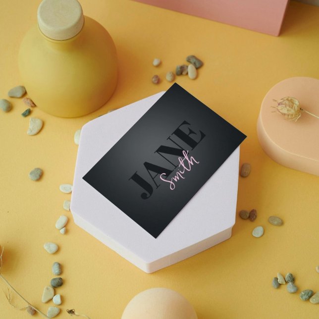 Cartão De Visita Cabelo quente rosa-quente (Criador carregado)