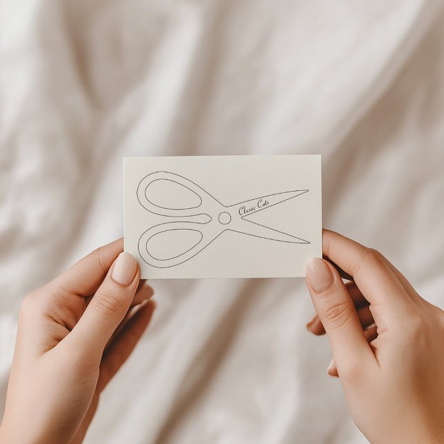 Cartão De Visita Cabelos barbeadores de adolescentes cortados com t (Simple stylish and professional men's barber business card . Simple and eye-catching.)