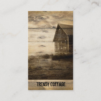 Cartão De Visita cabine velha primitiva da casa da quinta do