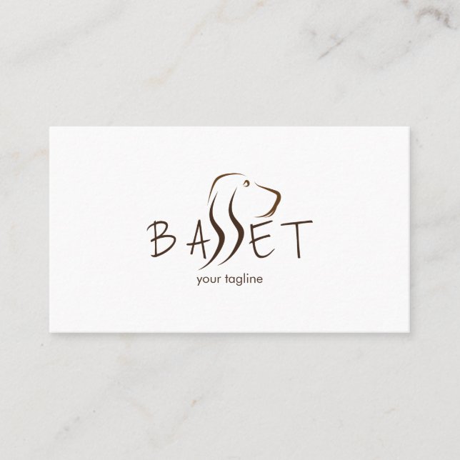 Cartão De Visita Cachorro Basset (Frente)