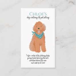 Cartão De Visita Cachorro Cachorro Marcado Adorável